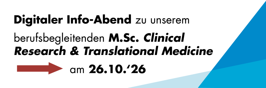 Ankündigung digitaler Info-Abend M.Sc. Clinical Research