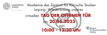 Anzeige Tag der offenen Tür 20. Mai 2023
